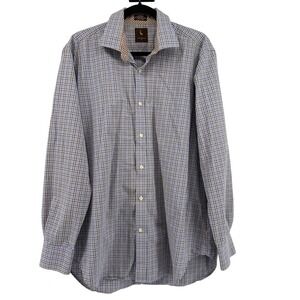 Tailorbyrd Mens XL Plaid Button Down Shirt Long Sleeve Casual Cotton Preppy Work